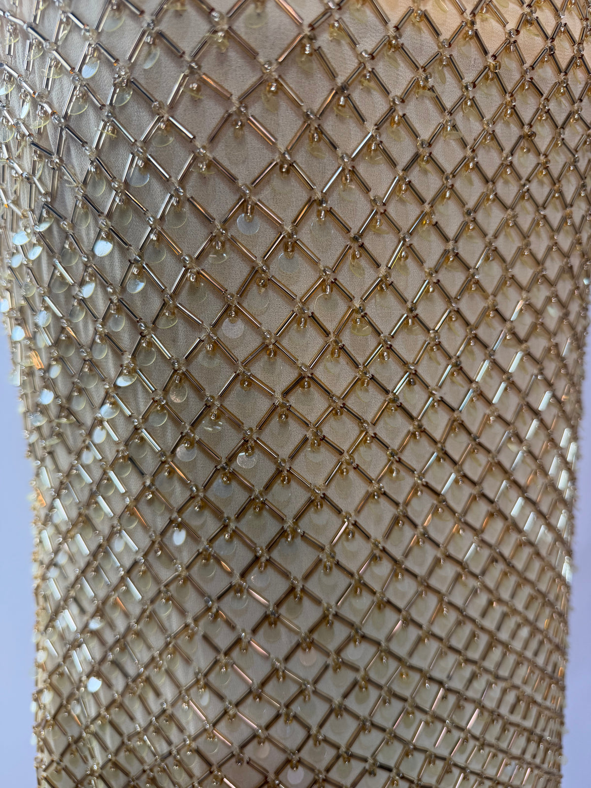 Retrofete Gold BOA EMBELLISHED KNIT DRESS NWT