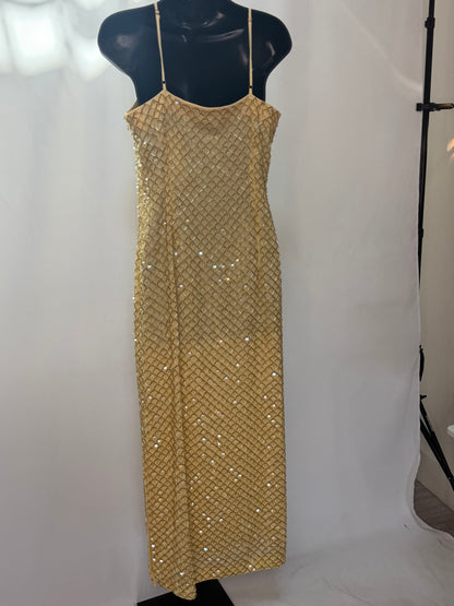 Retrofete Gold BOA EMBELLISHED KNIT DRESS NWT