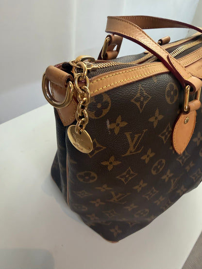 Louis Vuitton Monogram Palermo PM Pleated Tote Bag w Strap