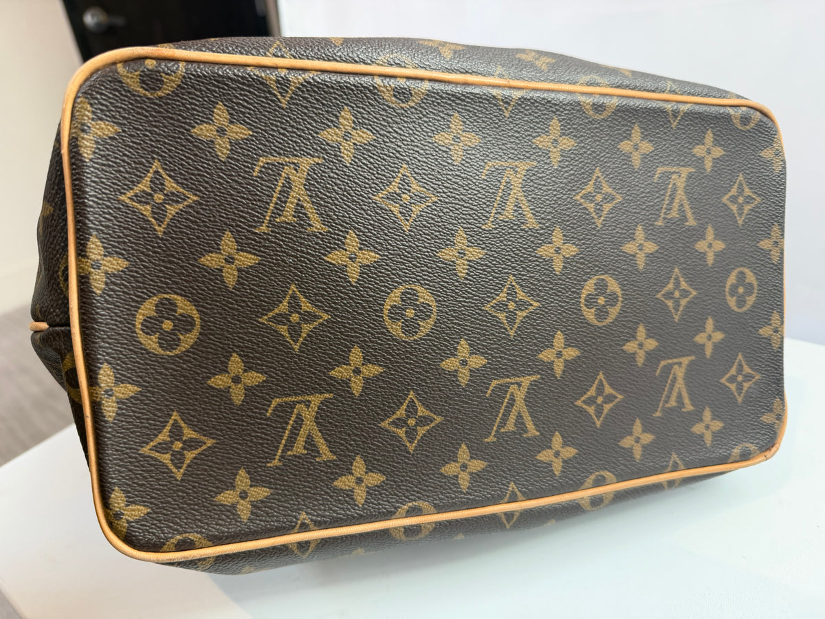 Louis Vuitton Monogram Palermo PM Pleated Tote Bag w Strap