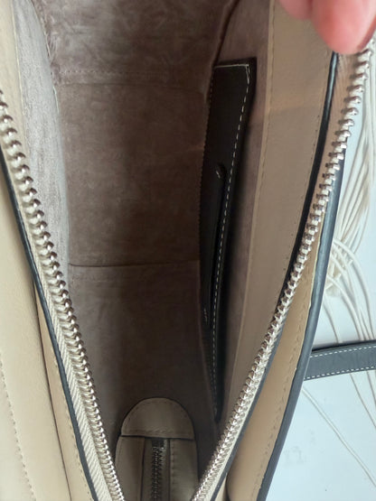 JW Anderson Beige Woven Crochet Silver Washer Satchel Crossbody Bag NWT - originally $2,240