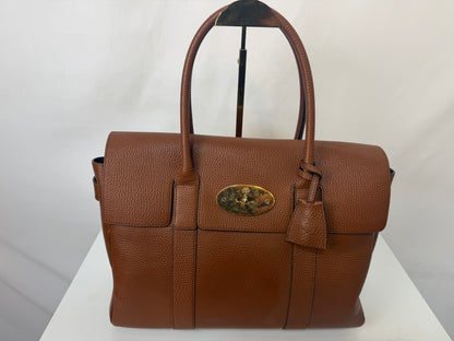 Mulberry Bayswater Oak Small Classic Grain Leather Top Handle
