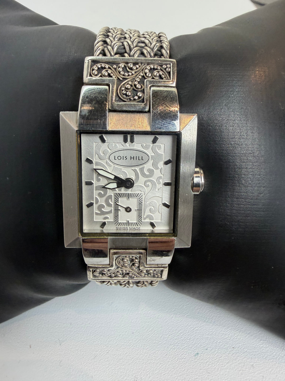 Lois Hill Sterling Silver Braided Band Watch