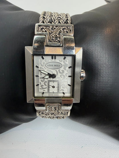 Lois Hill Sterling Silver Braided Band Watch