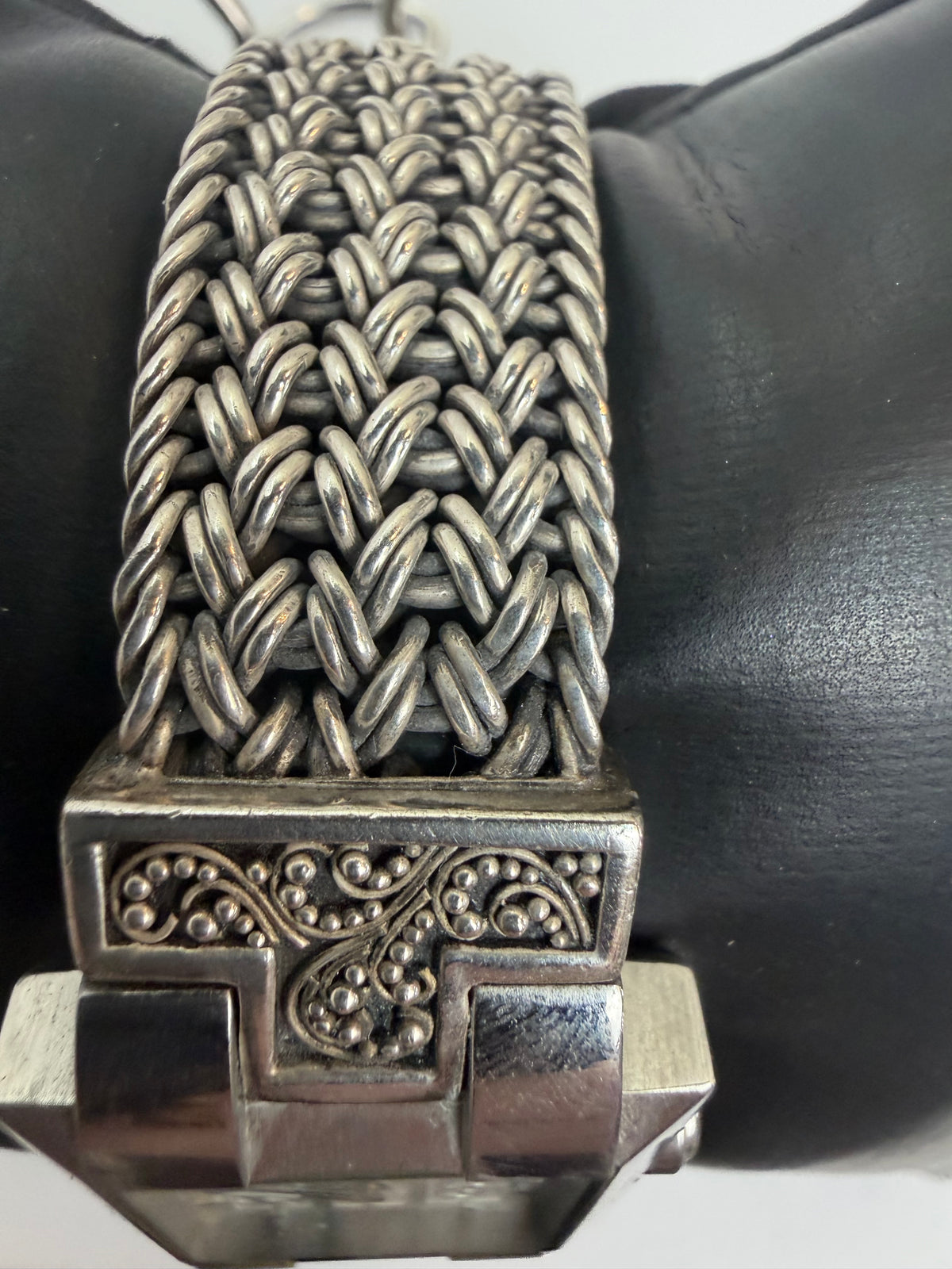 Lois Hill Sterling Silver Braided Band Watch