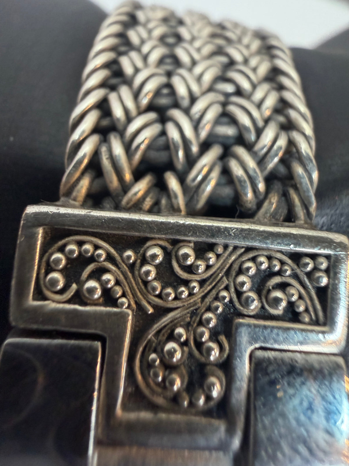 Lois Hill Sterling Silver Braided Band Watch