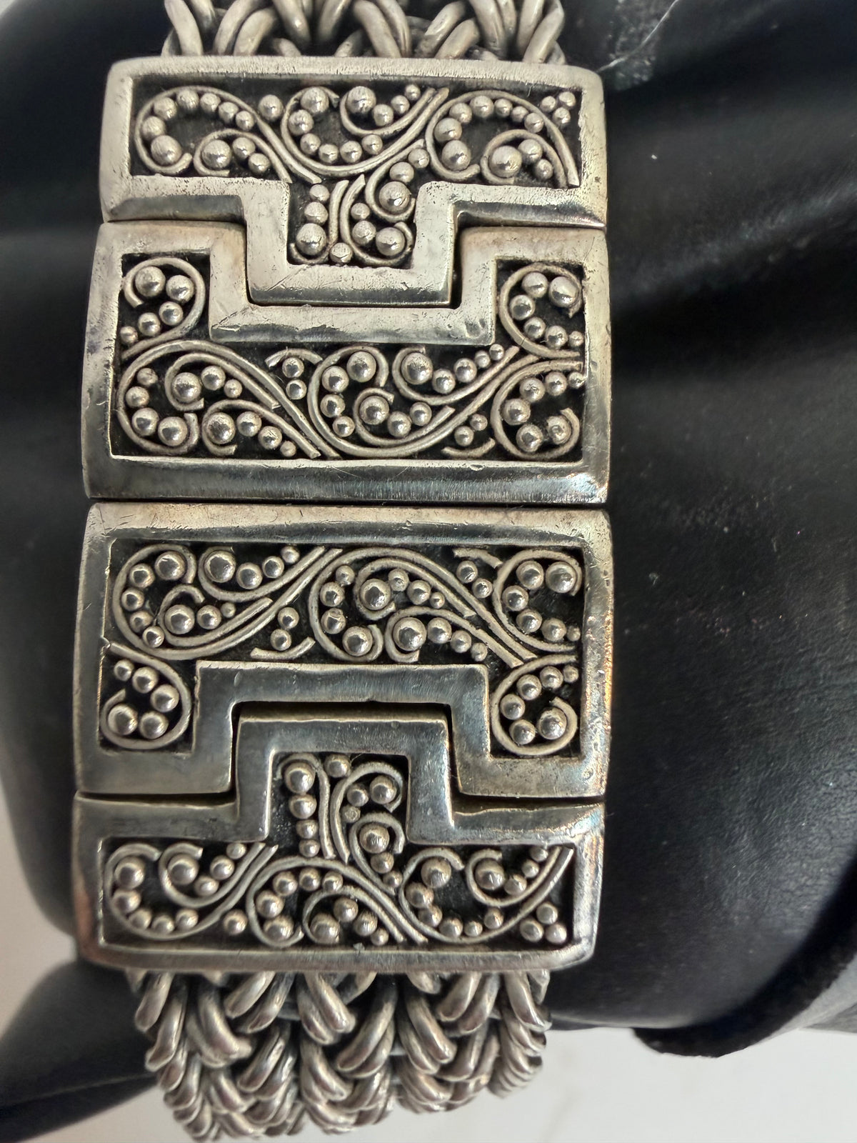 Lois Hill Sterling Silver Braided Band Watch