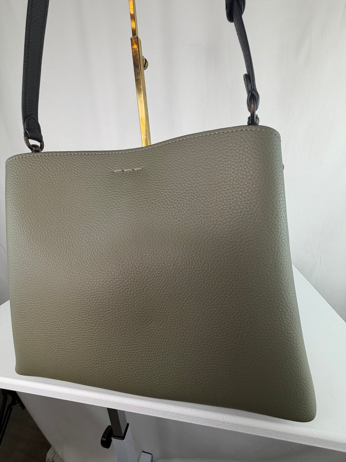 Coach Army Green Bucket Bag w/ Gun Metal Hardware