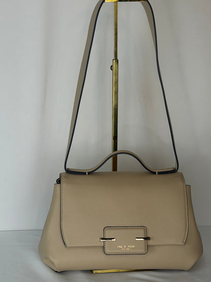 Rag & Bone Beige Leather Flap Front Shoulder Bag