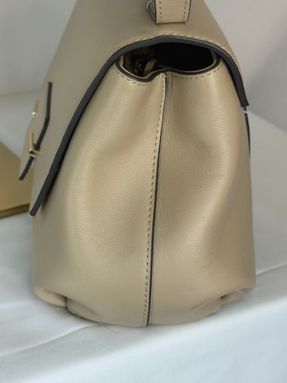 Rag & Bone Beige Leather Flap Front Shoulder Bag