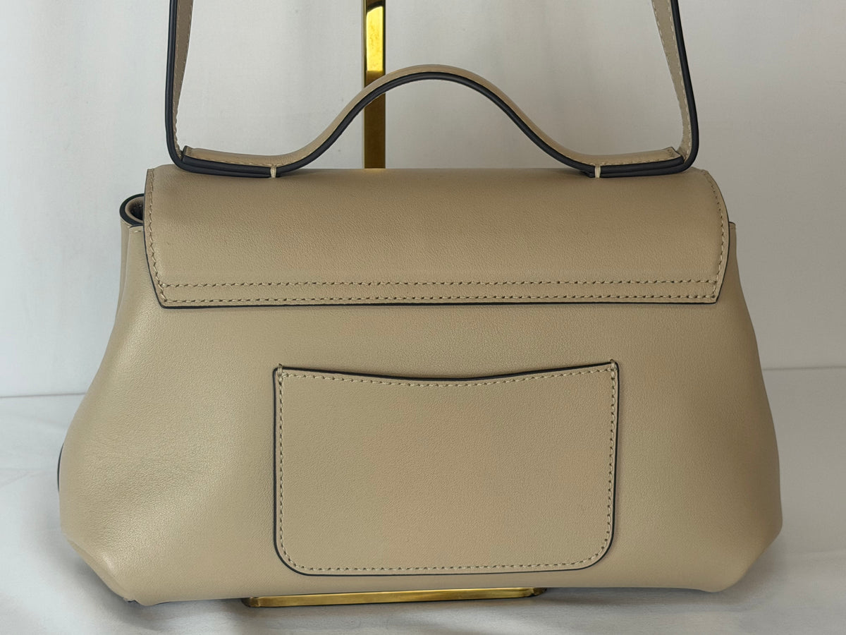 Rag & Bone Beige Leather Flap Front Shoulder Bag