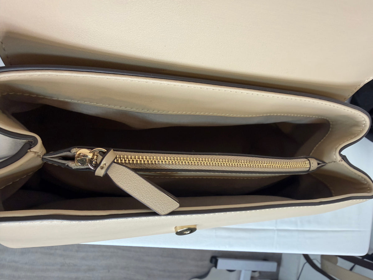 Rag & Bone Beige Leather Flap Front Shoulder Bag