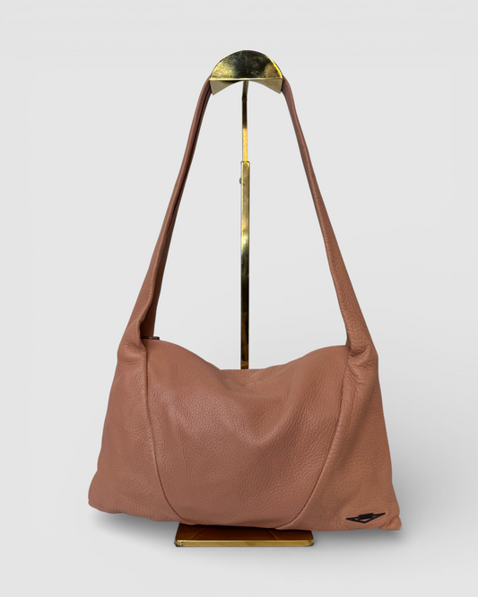 Bottega Veneta Blush Nude Pink Zip Shoulder Bag