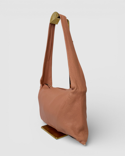 Bottega Veneta Blush Nude Pink Zip Shoulder Bag