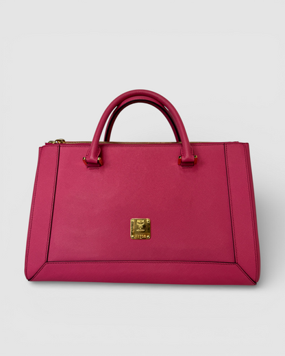 MCM Fuchsia Pink "Nuovo" Leather Tote