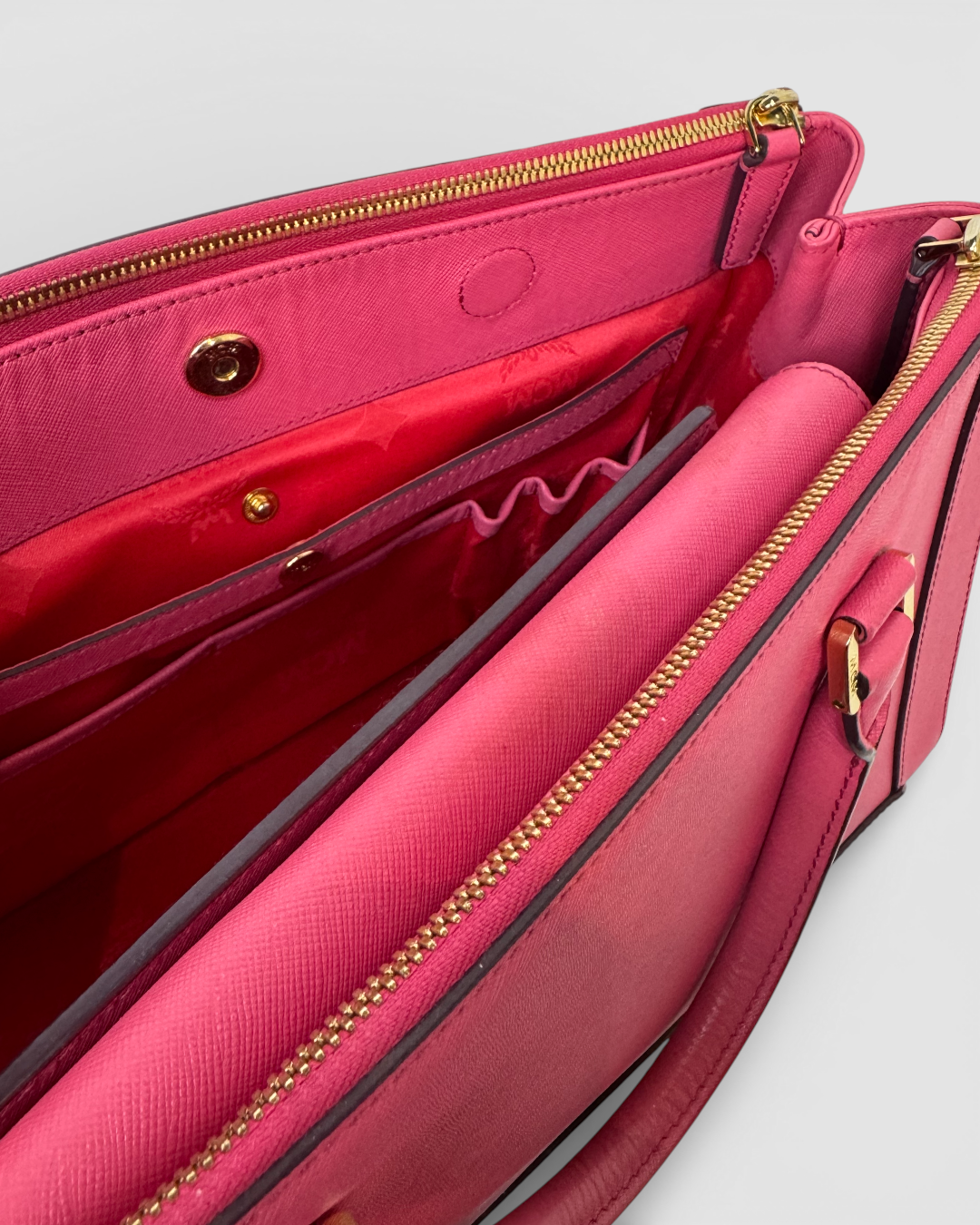 MCM Fuchsia Pink "Nuovo" Leather Tote