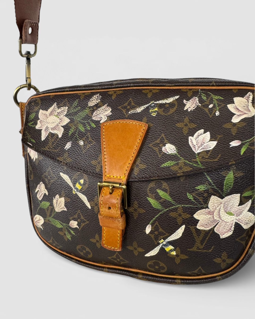 Louis Vuitton Monogram Jeune Fille Custom Floral & Bee Paint