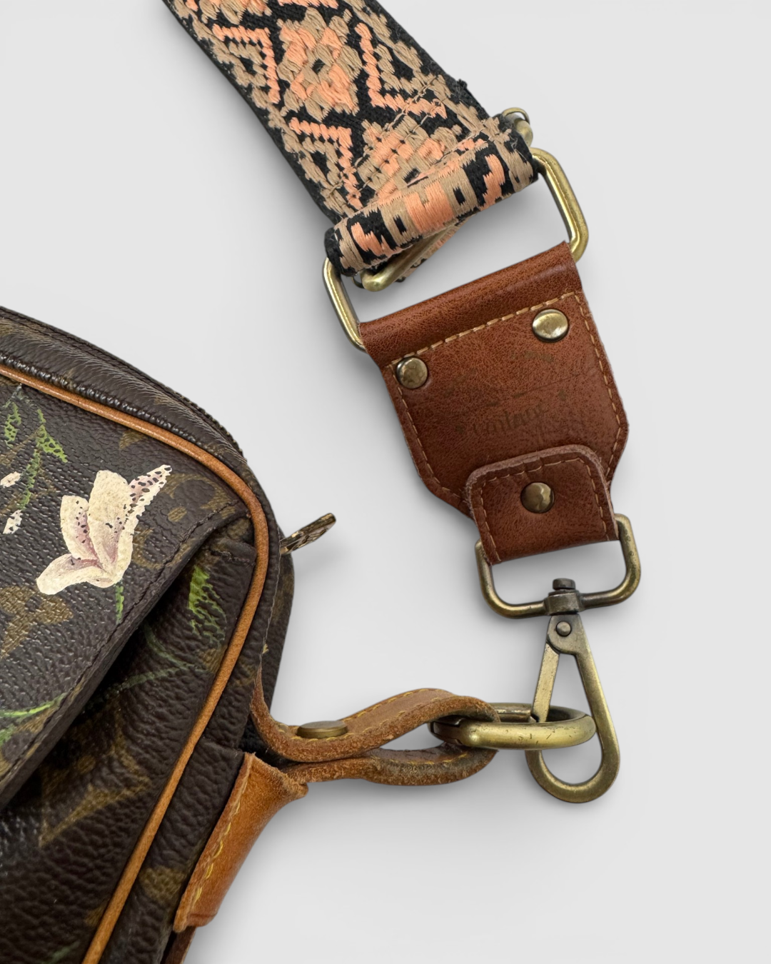 Louis Vuitton Monogram Jeune Fille Custom Floral & Bee Paint