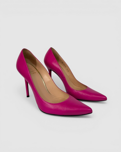 Stuart Weitzman Leather Pink Pointed Toe Pumps