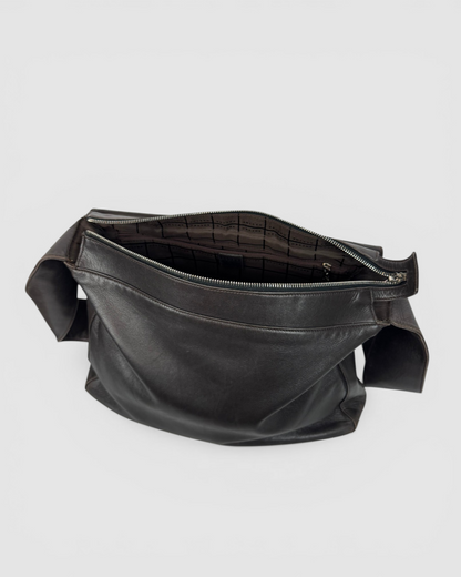 Celine Leather Brown Zip & Flap Over Shoulder/Crossbody Messenger Bag