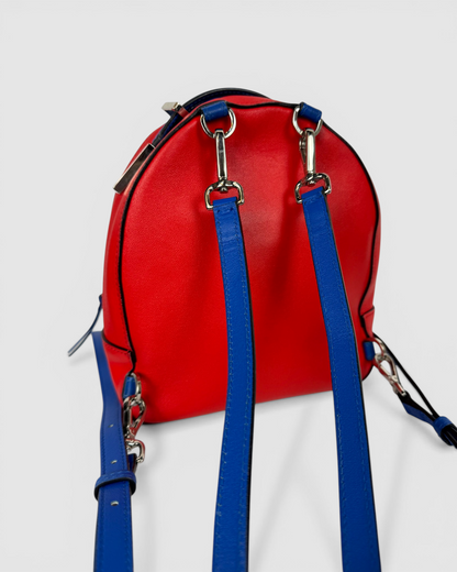 Versace Medusa Red & Blue Leather Backpack