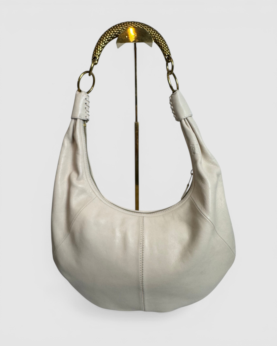 Walter Baker Leather Beige Boho Gold Shoulder Hardware Bag