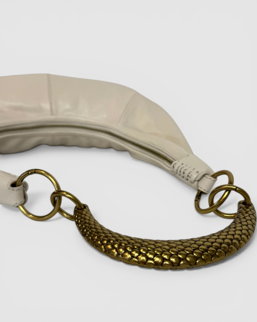 Walter Baker Leather Beige Boho Gold Shoulder Hardware Bag