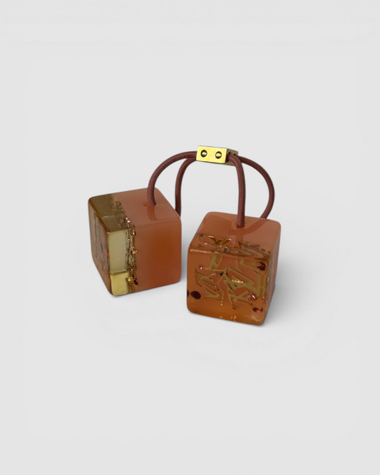 Louis Vuitton Pink Gold Confetti Hair Cubes