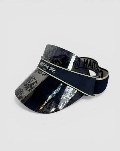 COMES WITH BOX - Christian Dior Black & Navy PVC Visor