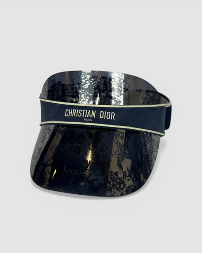 COMES WITH BOX - Christian Dior Black & Navy PVC Visor