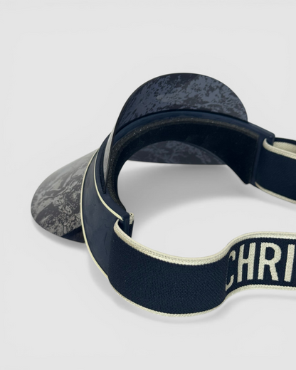 COMES WITH BOX - Christian Dior Black & Navy PVC Visor