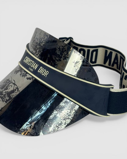 COMES WITH BOX - Christian Dior Black & Navy PVC Visor