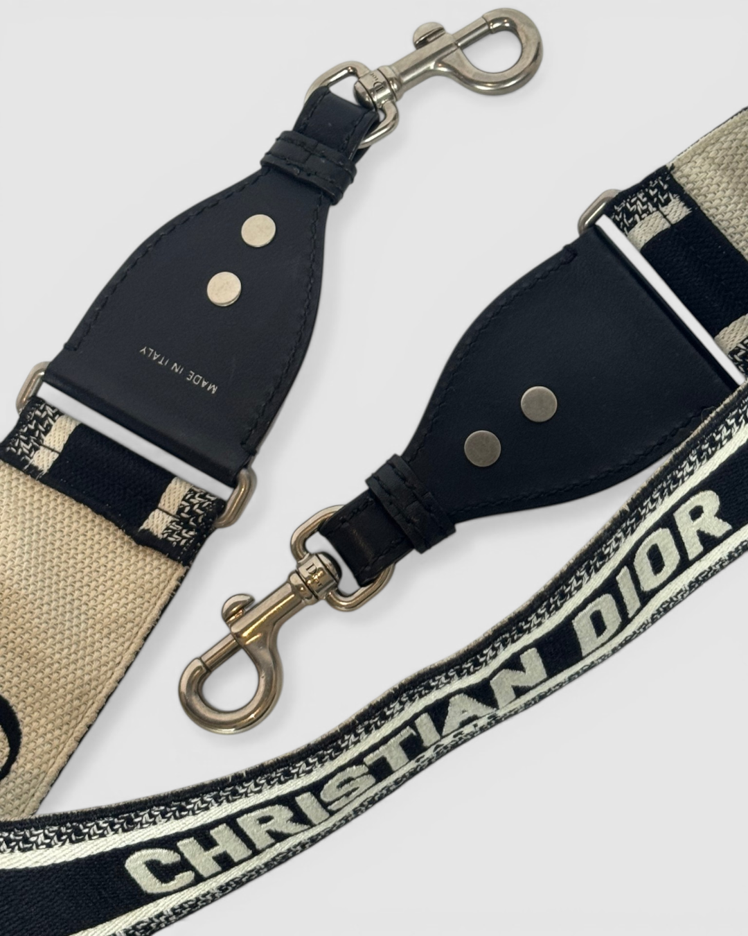 Christian Dior Adjustable Shoulder Strap Leather Trim