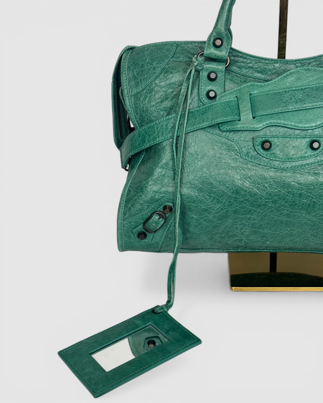 Balenciaga Teal Le City Bag Medium Tote