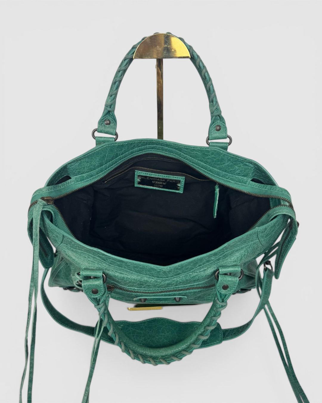 Balenciaga Teal Le City Bag Medium Tote