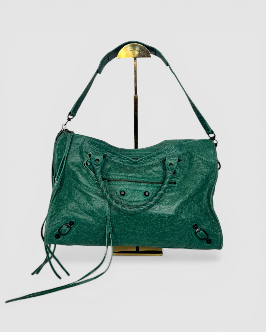 Balenciaga Teal Le City Bag Medium Tote
