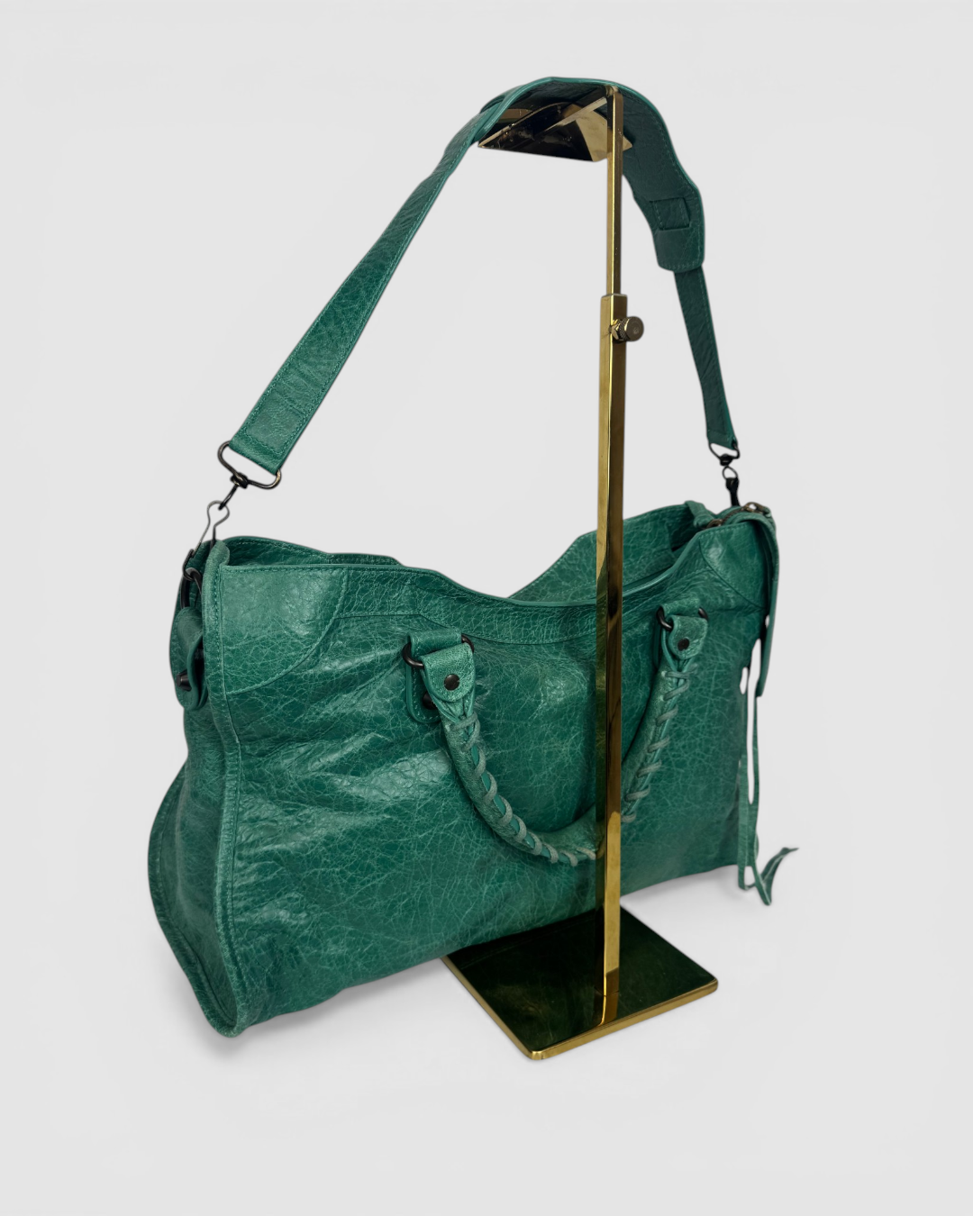 Balenciaga Teal Le City Bag Medium Tote