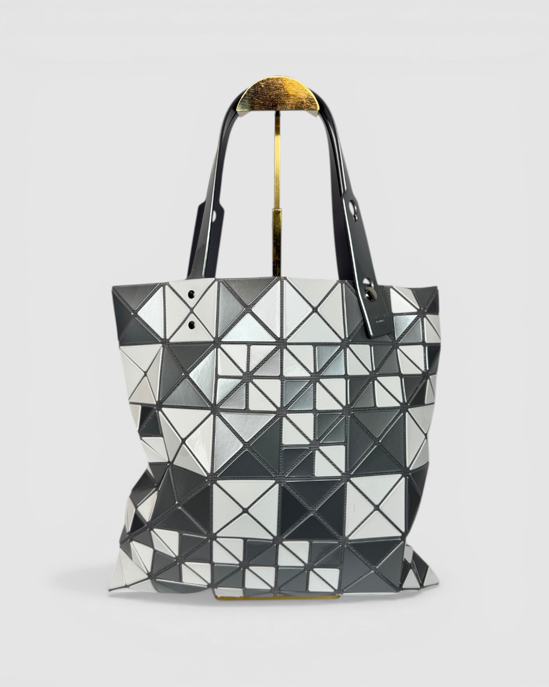 Issey Miyake Bao Bao Grey & White Lucent Prism Tote