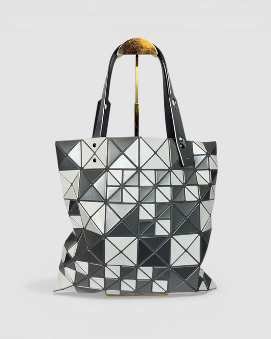 Issey Miyake Bao Bao Grey & White Lucent Prism Tote