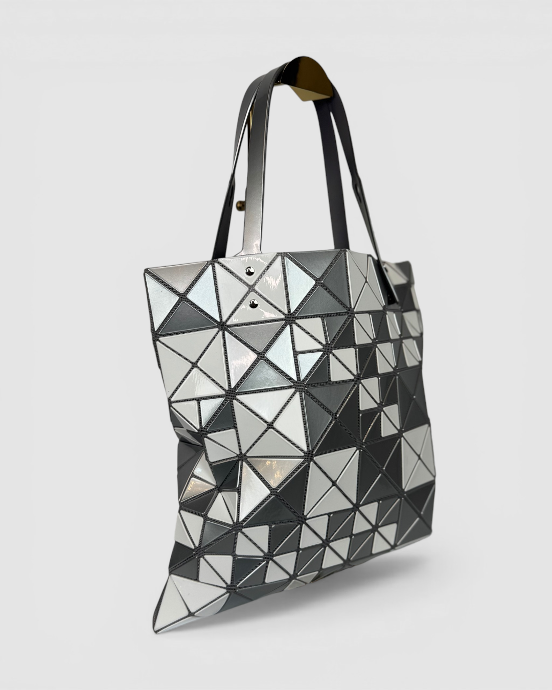 Issey Miyake Bao Bao Grey & White Lucent Prism Tote