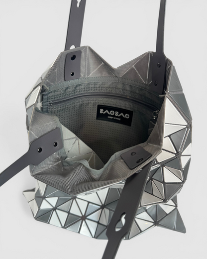 Issey Miyake Bao Bao Grey & White Lucent Prism Tote