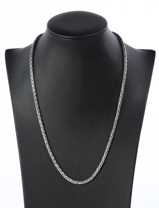 Stephen Dweck Sterling Silver Hand Woven Chain - Thin - Hook Clasp