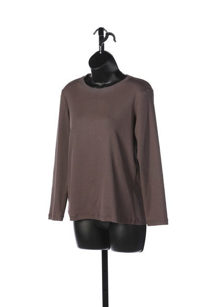 Fabiana Filippi Purple Long Sleeve Crew Neck Top