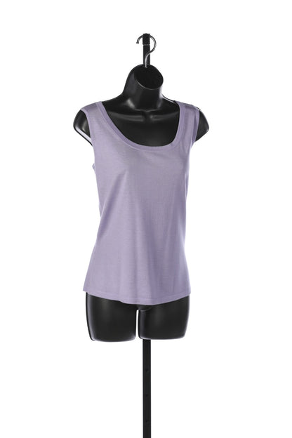 St. John Lilac Purple Wool/Silk/Cashmere Blend Knit Tank Top NWT