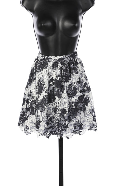 Thakoon Addition Navy & White Floral Print Mini Skirt