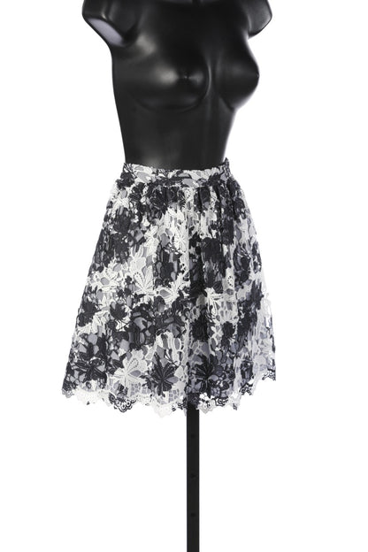 Thakoon Addition Navy & White Floral Print Mini Skirt