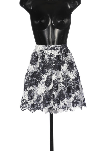 Thakoon Addition Navy & White Floral Print Mini Skirt