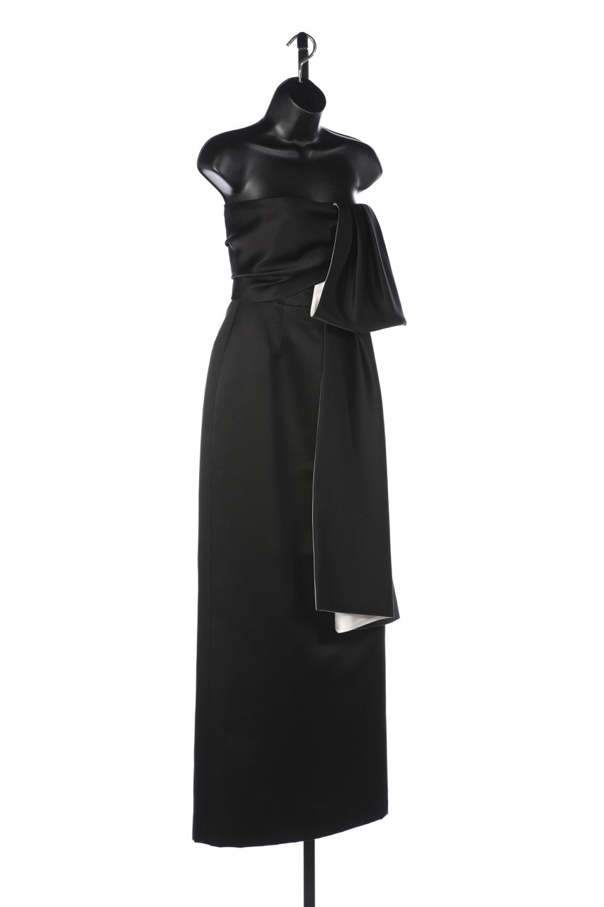 Prada Strapless Kimono Bow Gown