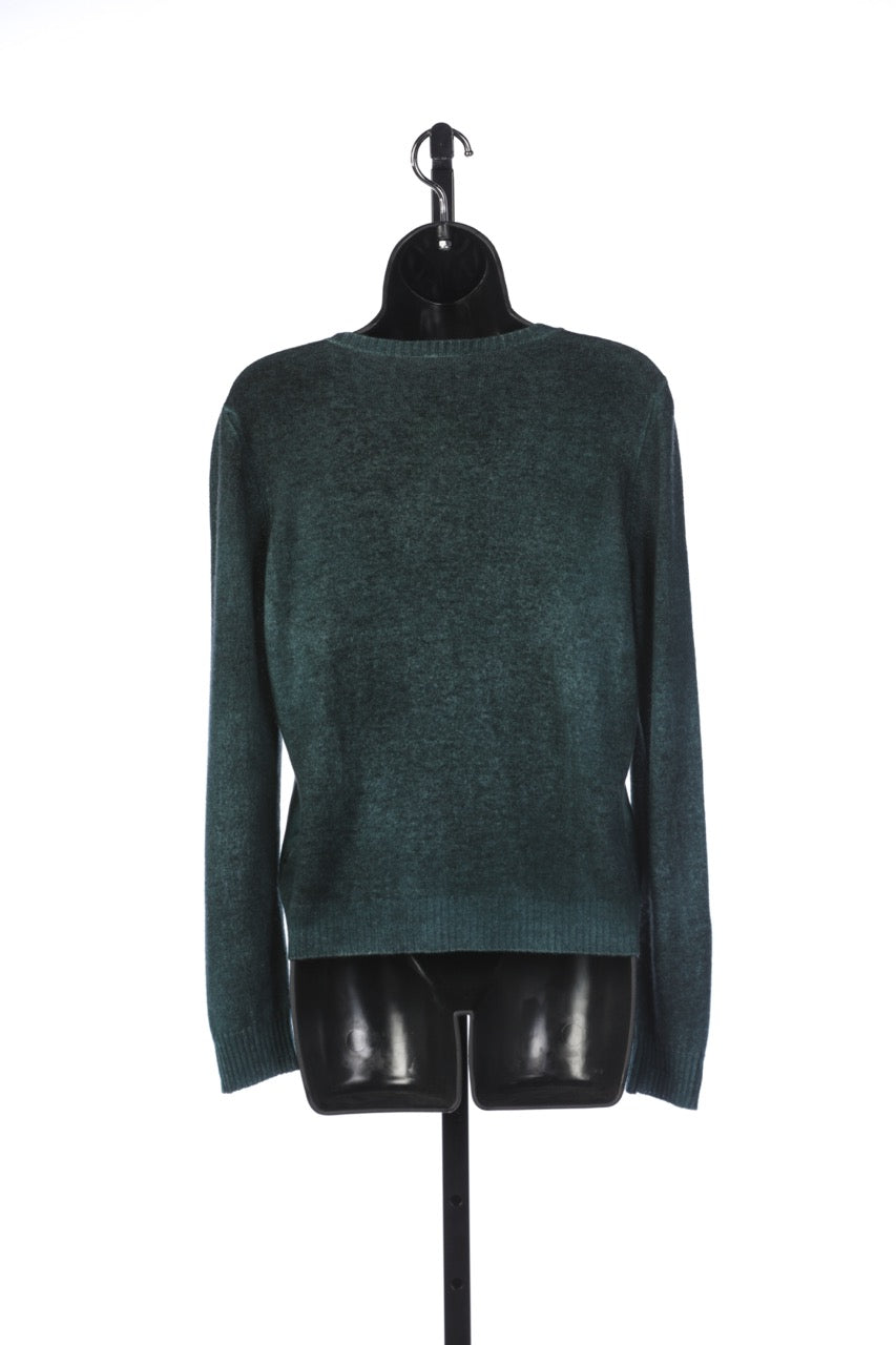 Avant Toi Dark Teal Silk and Cashmere Top