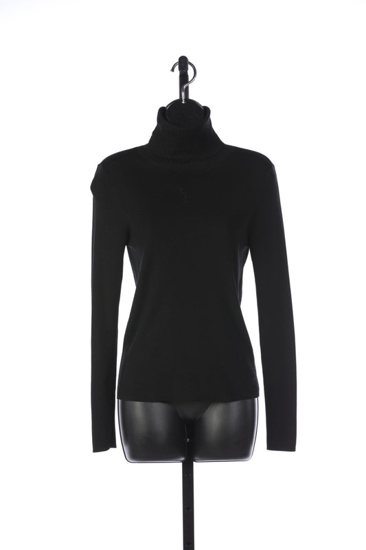 Akris Punto Black Turtleneck Longsleeve Sweater